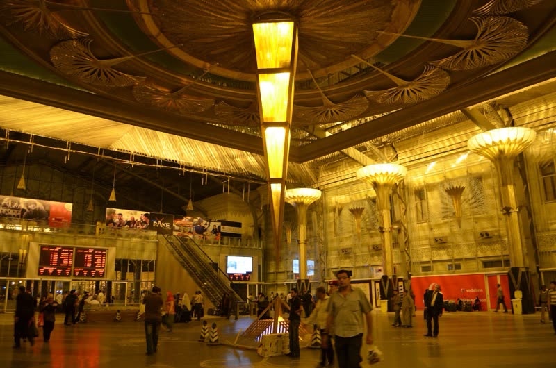 Ramses railway station building in Cairo